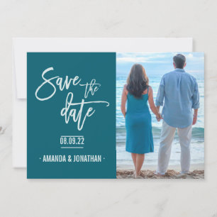 Ocean color Beach Hochzeit Save the Date Foto