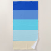 Ocean Colors Stripes Strandtuch (Vorderseite)