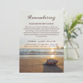 Ocean Conch erinnert an Totenjubiläum Einladung (Stehend Vorderseite)