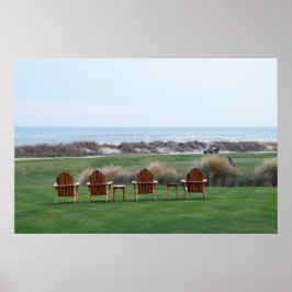 Ocean Course Chairs, Insel Kiawah, South Carolina Poster