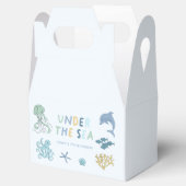 Ocean Creature Blue Birthday Party Geschenkschachtel (Geöffnet)