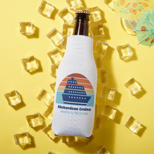 Ocean Cruise Ship Sunset Custom Blue Marketing Flaschenkühler (In Situ Sommer)