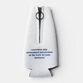 Ocean Cruise Ship Sunset Custom Blue Marketing Flaschenkühler (Rückseite)