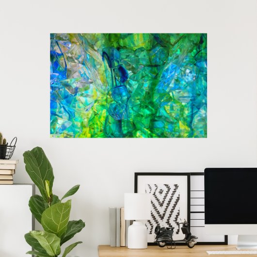Ocean Crystals 2 36x24 Poster (Heimbüro)
