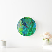 Ocean Crystals 2 Runde Wanduhr (Zuhause)
