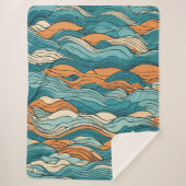 Ocean Currents: Stylized Wave Pattern Sherpadecke (Vorderseite)