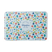 Ocean Custom Familienname Beach House Collage Badematte (Vorderseite)