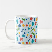 Ocean Custom Familienname Beach House Collage Kaffeetasse (Links)