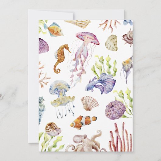 Ocean Danke Karte (Rückseite)