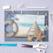 Ocean Deko Seashells Lifesaver Decoupage Seidenpapier (Handwerk)