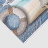 Ocean Deko Seashells Lifesaver Decoupage Seidenpapier (Ausschnitt)