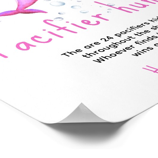 Ocean Delphin - Schnuller Jagd Kinderdusche Poster (Ecke)