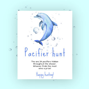 Ocean Delphin - Schnuller Jagd Kinderdusche Poster