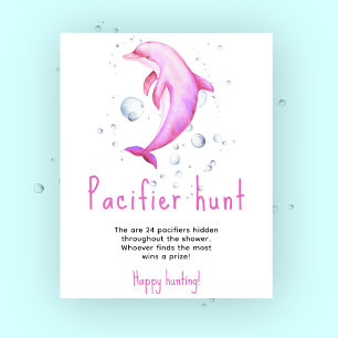 Ocean Delphin - Schnuller Jagd Kinderdusche Poster