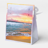 Ocean Destination Tropical Beach Coastal Hochzeit Geschenkschachtel (Rückseite)