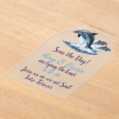 Ocean Dolphin Wedding Invite Seas the Day Acryleinladungen (Ablage )