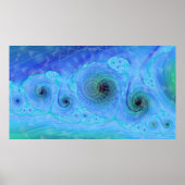 Ocean Dream Geo Fraktal Poster (Vorne)