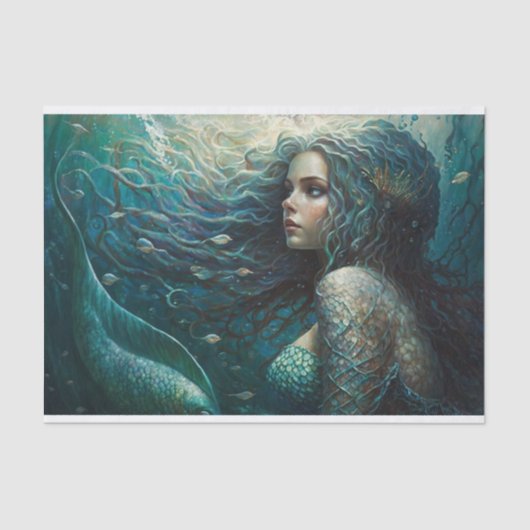 Ocean Dreaming Mermaid Seidenpapier (Vorderseite)