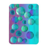 Ocean Dreams - Aqua and Violet Ocean Fantasy Magnet (Vertikal)