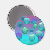 Ocean Dreams - Aqua and Violet Ocean Fantasy Magnet (Vorderseite/Rückseite)