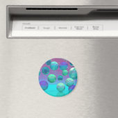 Ocean Dreams - Aqua and Violet Ocean Fantasy Magnet (In Situ (Geschirrspüler))
