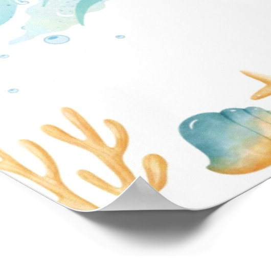 Ocean Dreams Discovery Jellyfish Anpassbar Poster (Ecke)