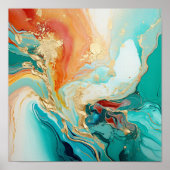 Ocean Dreams III Dutch pour design Poster (Vorne)