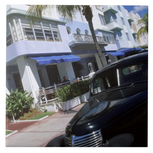 Ocean Drive, Miami Beach Florida Fliese (Vorderseite)