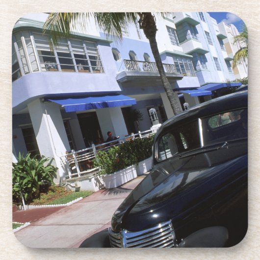 Ocean Drive, Miami Beach Florida Getränkeuntersetzer (Vorderseite)