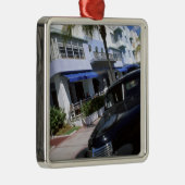Ocean Drive, Miami Beach Florida Silbernes Ornament (Rechts)