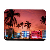 Ocean Drive Miami Beach Skyline Magnet (Horizontal)
