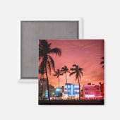 Ocean Drive - Miami Beach Skyline Magnet (Vorderseite/Rückseite)