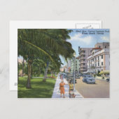 Ocean Drive, Miami Beach Vintag Postkarte (Vorne/Hinten)