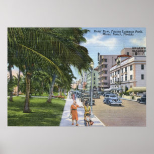 Ocean Drive, Miami Beach Vintage Poster