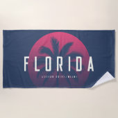Ocean Drive Miami Florida Strandtuch (Vorderseite)
