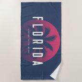 Ocean Drive Miami Florida Strandtuch (Vorderseite)