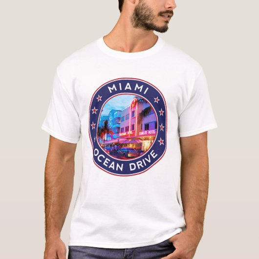 Ocean Drive, Miami, Florida T-Shirt (Vorderseite)