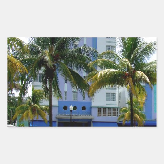 Ocean Drive Rechteckiger Aufkleber (Vorderseite)