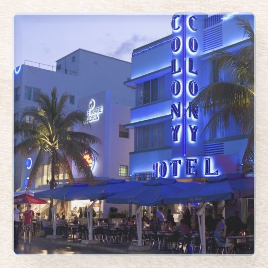 Ocean Drive, South Beach, Miami Beach 2 Glasuntersetzer (Vorderseite)