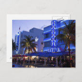 Ocean Drive, South Beach, Miami Beach, 2 Postkarte (Vorne/Hinten)