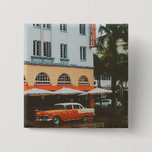 Ocean Drive, South Beach, Miami Button
