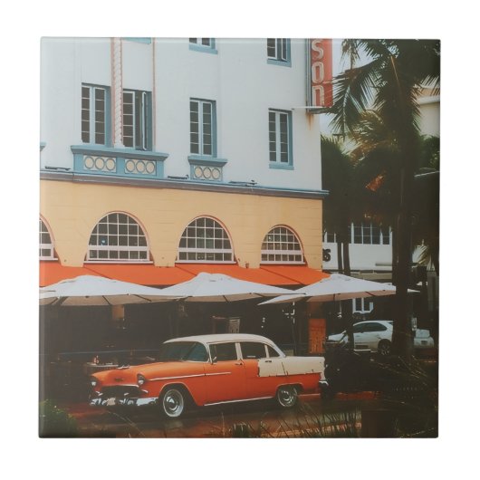 Ocean Drive, South Beach, Miami Fliese (Vorderseite)