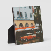 Ocean Drive, South Beach, Miami Fotoplatte (Vorderseite)