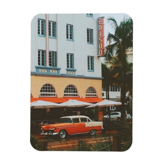 Ocean Drive, South Beach, Miami Magnet (Vertikal)