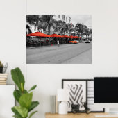 Ocean Drive South Beach Miami Oldtimers Poster (Heimbüro)