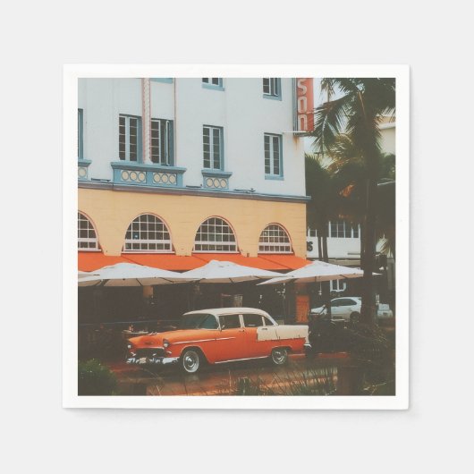 Ocean Drive, South Beach, Miami Serviette (Vorderseite)