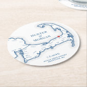 Ocean Edge Brewster MA Cape Cod Wedding Runder Pappuntersetzer (Angewinkelt)