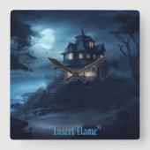 Ocean Edge Manor Quadratische Wanduhr (Vorderseite)