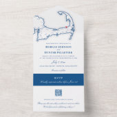 Ocean Edge Resort Brewster MA Wedding All In One Einladung (Innen Boden)