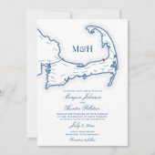 Ocean Edge Resort Brewster MA Wedding Einladung (Vorderseite)